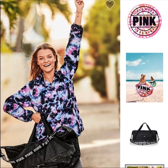 PINK Victoria's Secret | Accessories | Vs Pink Weekender Duffle Bag ...